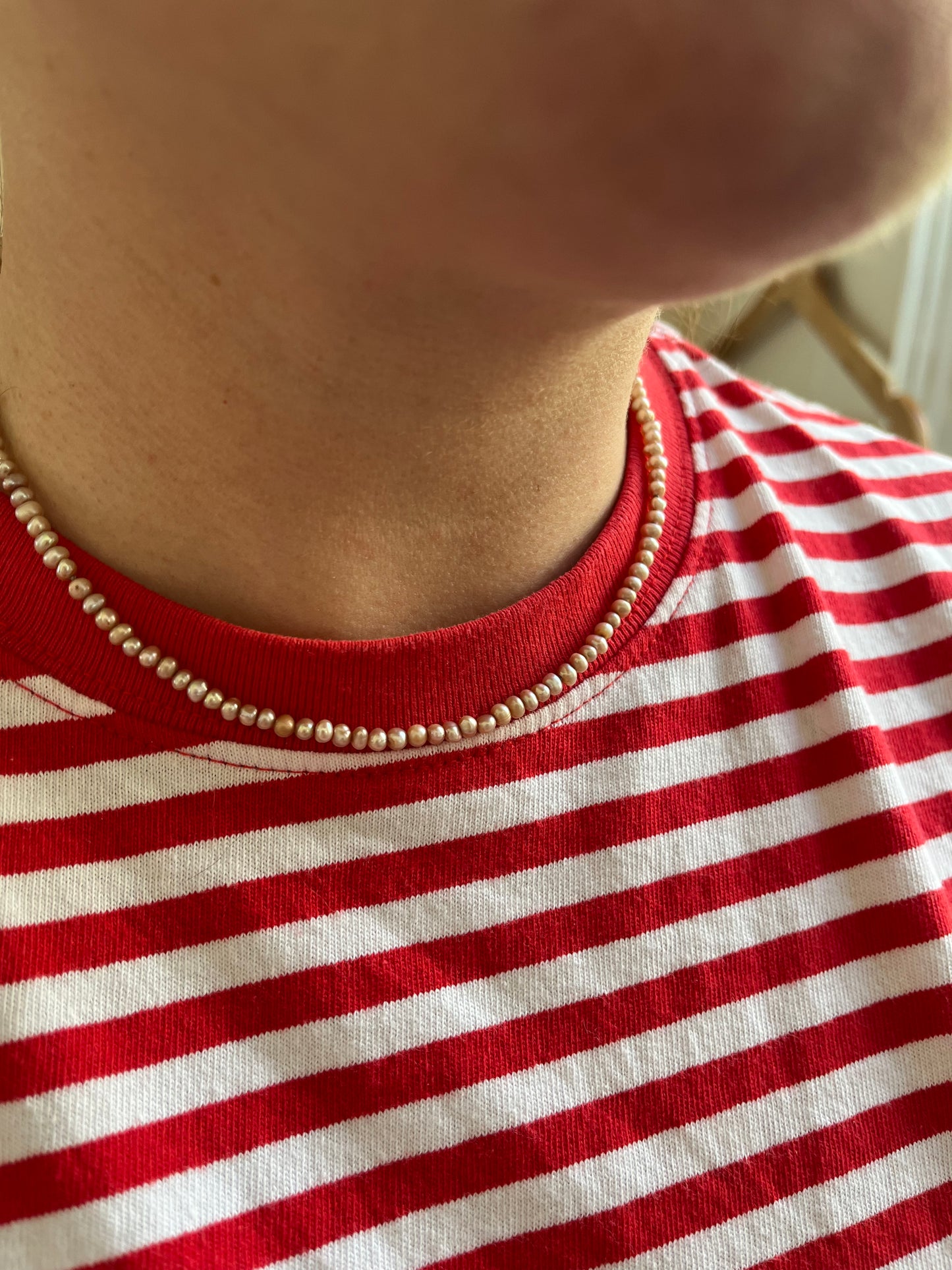 SOPHIE STRINGS PEARLS - PINK POTATOS 18"