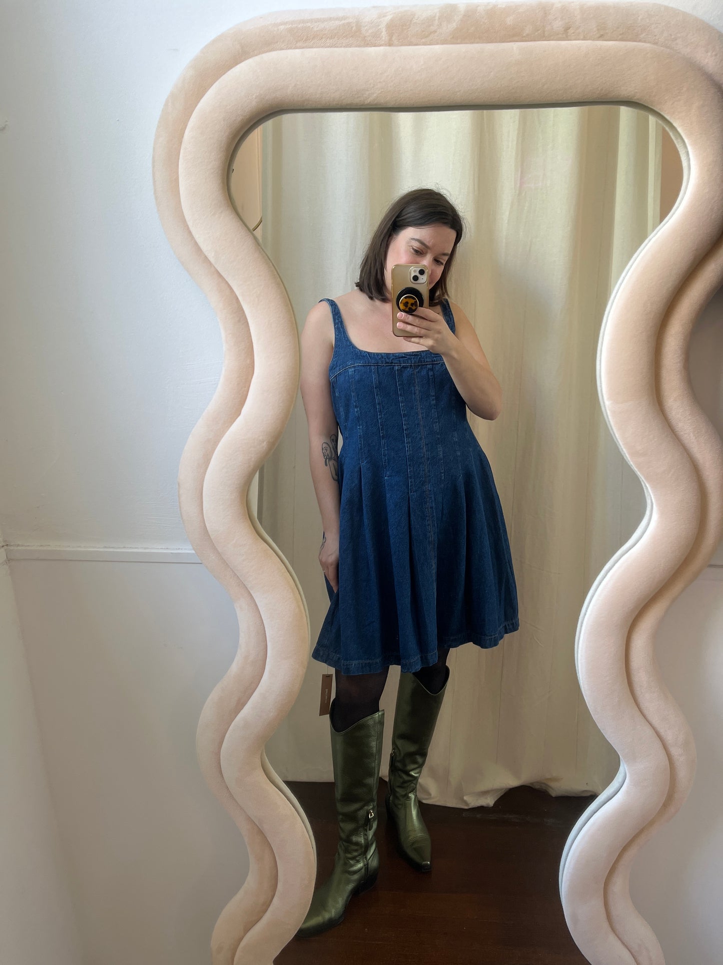 REFORMATION VIOLET DENIM DRESS - SZ 10