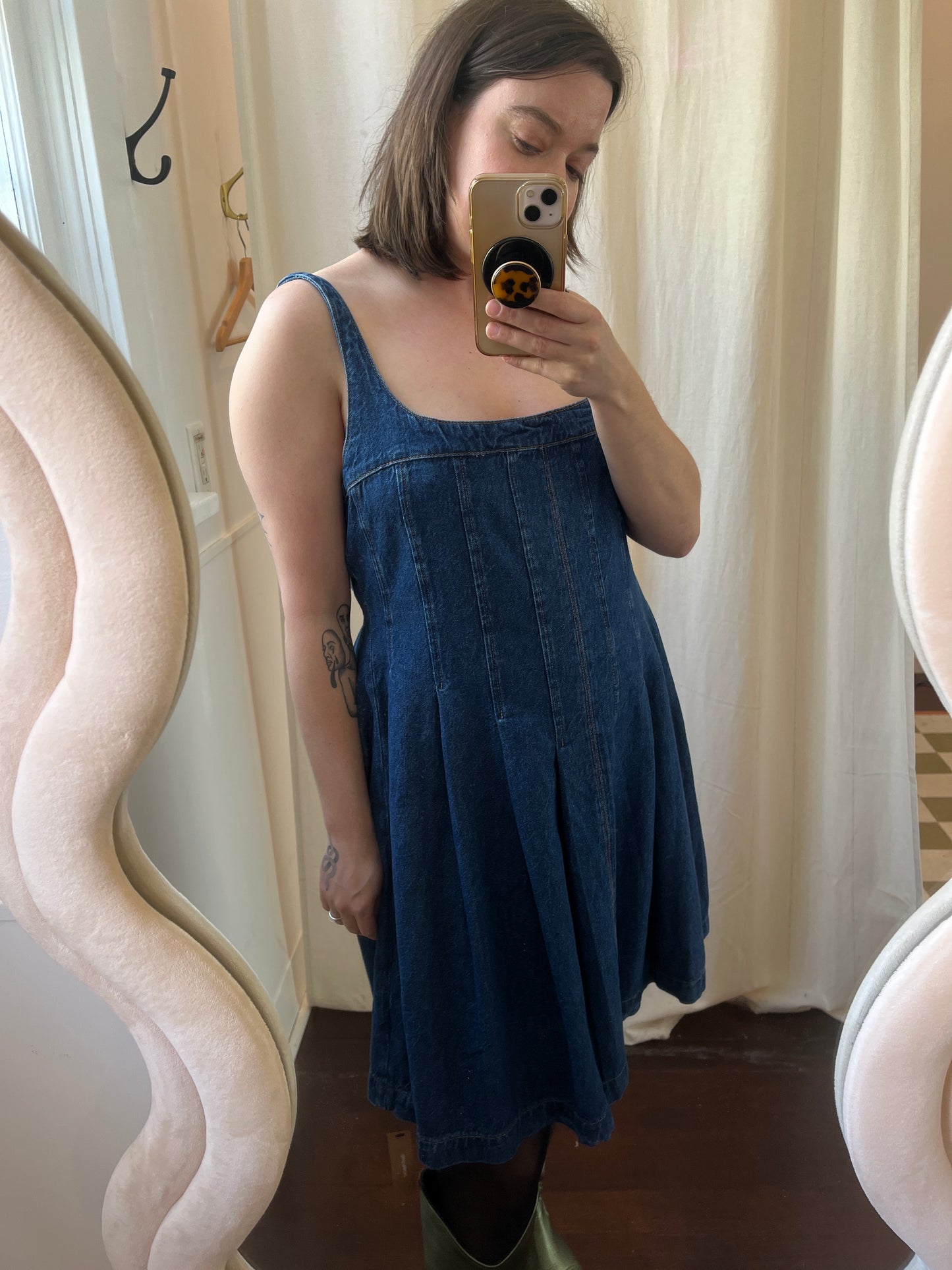 REFORMATION VIOLET DENIM DRESS - SZ 10