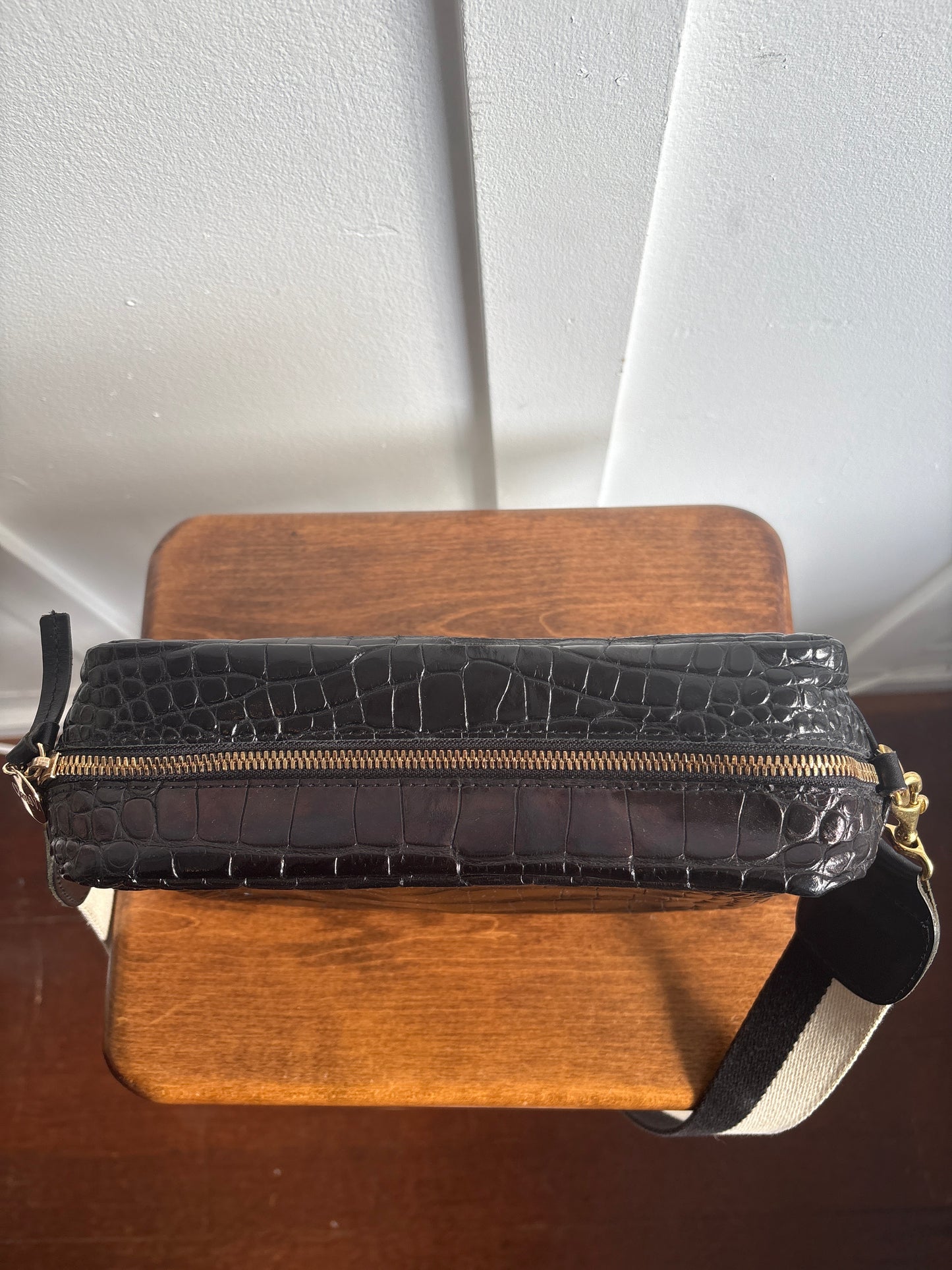 Clare V. Marisol Croc Crossbody
