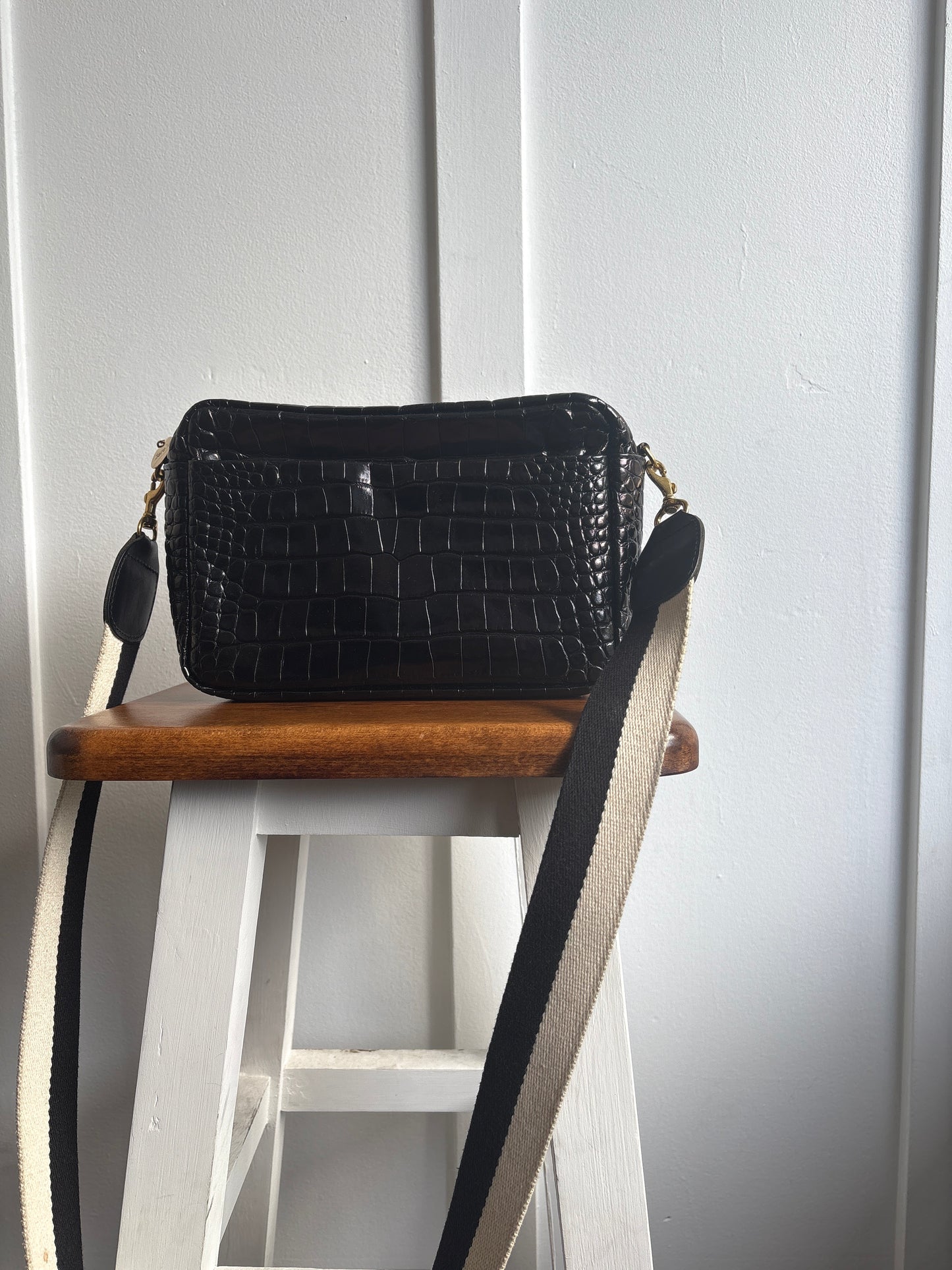 Clare V. Marisol Croc Crossbody