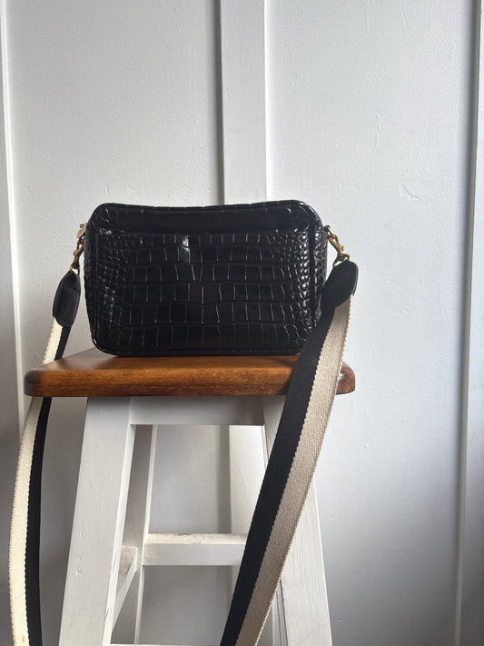 Clare V. Marisol Croc Crossbody